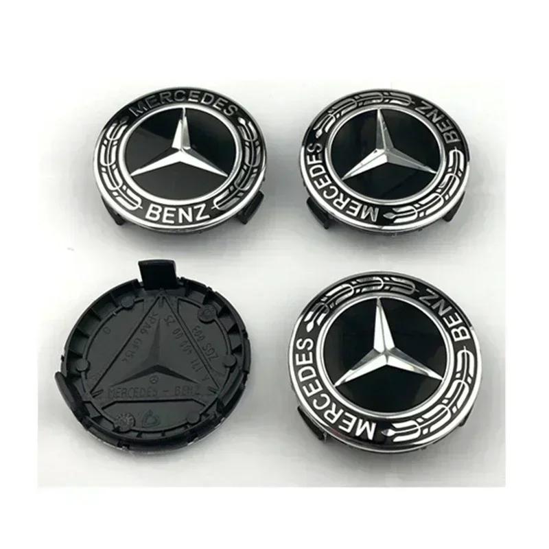Car Sticker 75mm Car Emblem Wheel Hub Rim Center Cover for Mercedes Benz W203 W204 W205 W209 W210 W211 W212 W176 W166 W163 W221