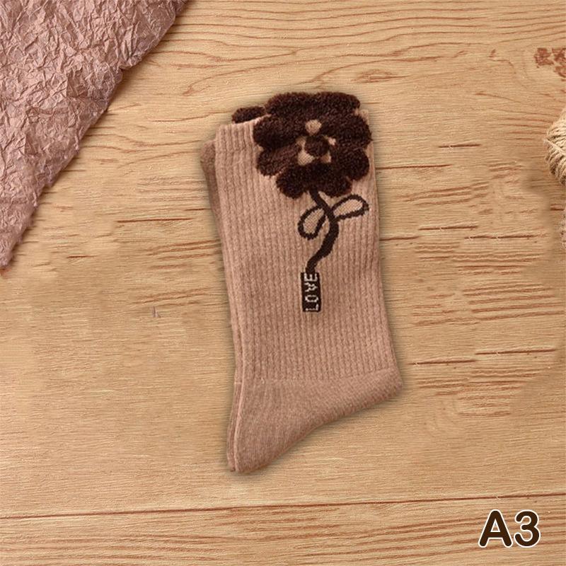 1Pair Plush Bear Stockings Autumn Winter Female Stockings Kawaii Cute Socks Lovely Korean Style Socks For Girls