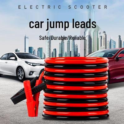 Extra Thick Car-to-Car Jumper Cables with Antifreeze Protection for Emergency Battery Start