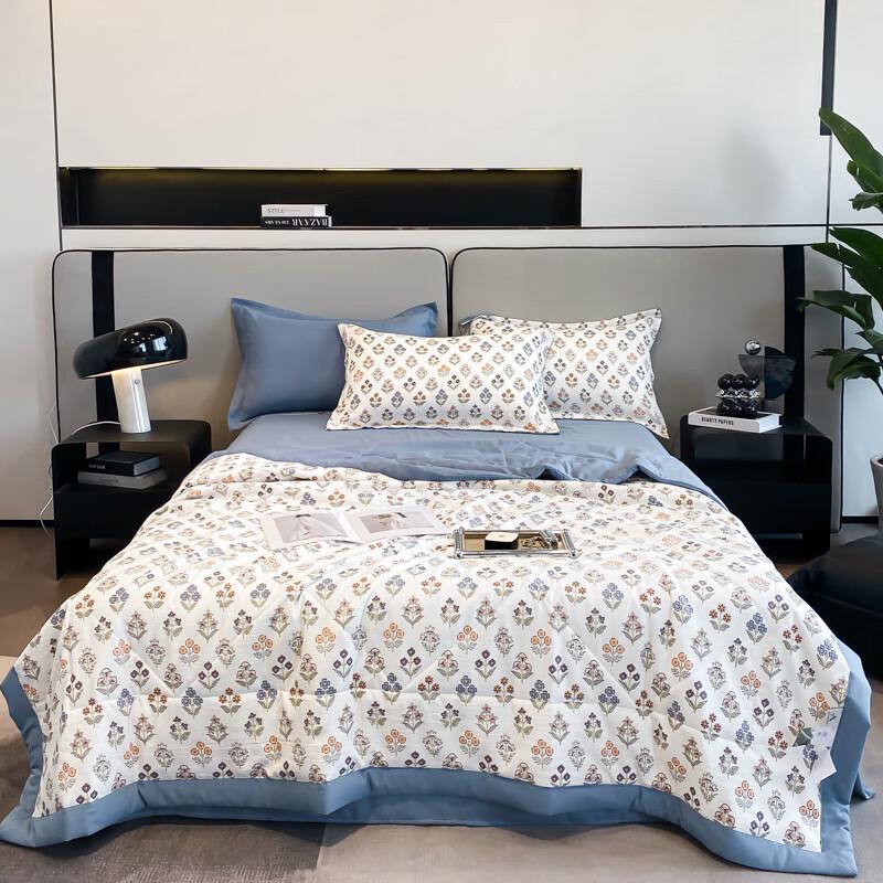 Yamok Washed Cotton-Linen Soybean Fiber Summer Quilt Set