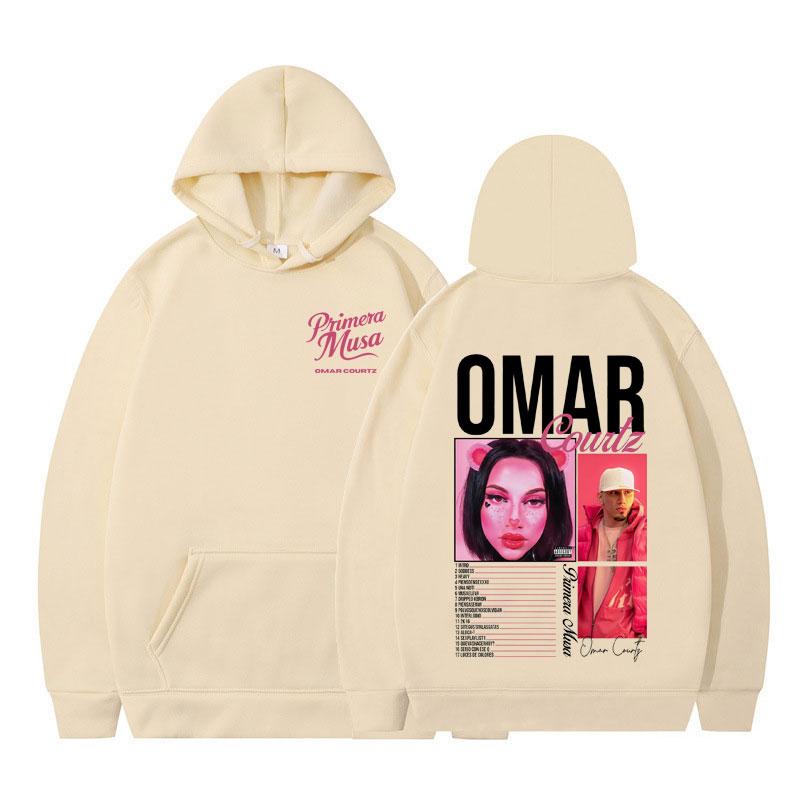 Rapper Omar Courtz Primera Musa Album Tour 2025 Hoodie Herren Damen Ästhetischer Pullover Langärmlig Lässige Sweatshirts Fan-Geschenke