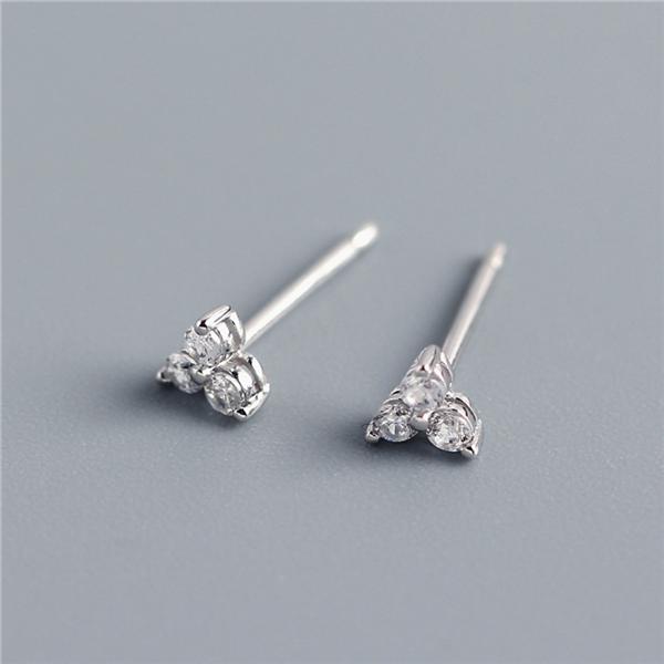 

WANTME Real 100% 925 Silver Punk Hip-Hop Link Chain Gothic Studs Earrings for Fashion Women Jewelry Accessories