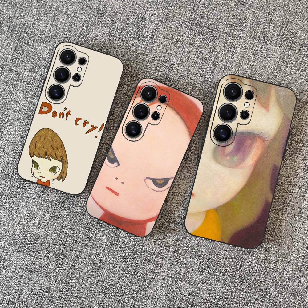 Contemporary Art Yoshitomo Nara Phone Case For Samsung S 24 Fe 25 Ultra Plus 20 Lite 21 30 22 23 24 22 Ultra 5G Fundas