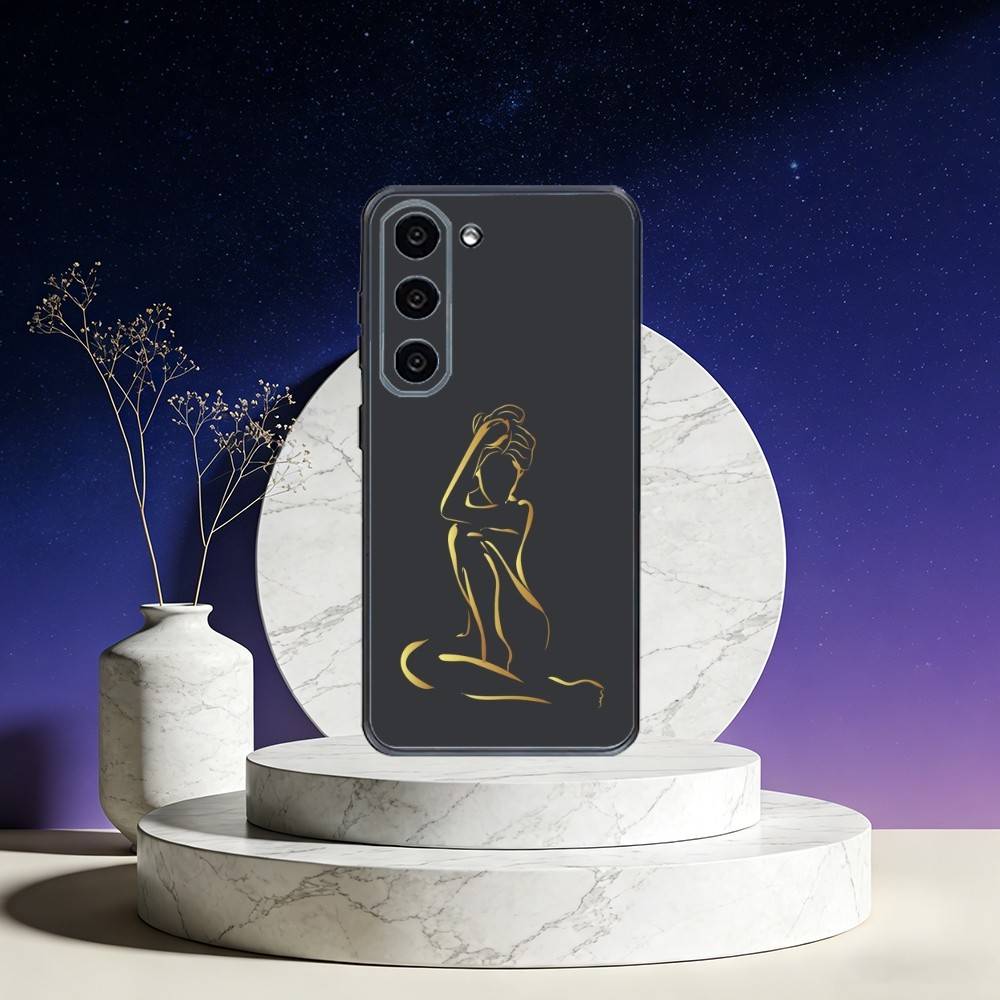 Sexy Body curve Art Phone Case For Samsung Galaxy A73,A72,A71,A70,A53,A52,A51,Others Soft Black Cover
