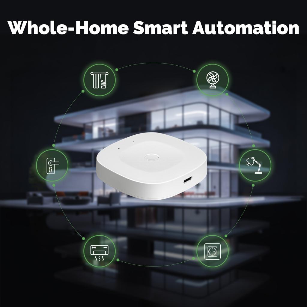 MOES Tuya Zigbee Bluetooth Gateway Typ-C Stromversorgung Brücke Smart Home Automatisierung Drahtloses Netzwerk Unterstützung Alexa Google Home