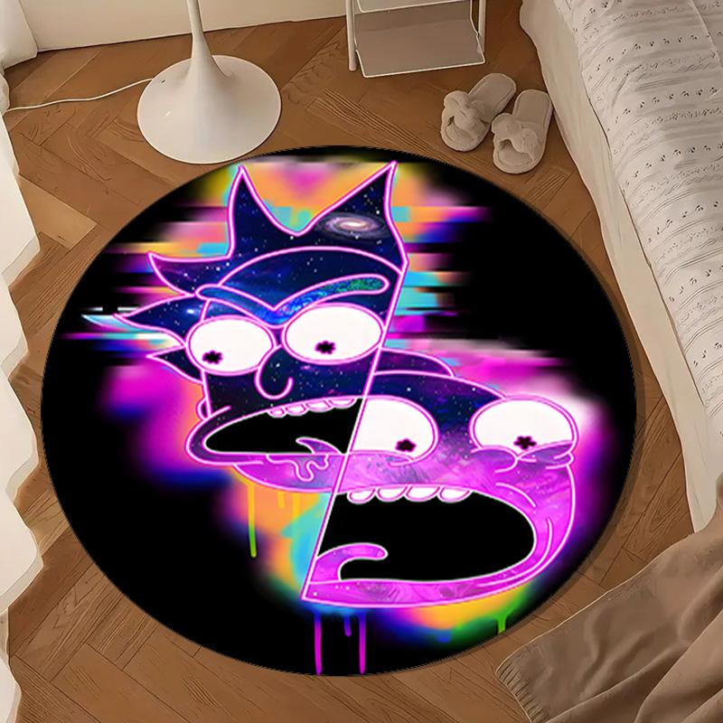 Monster Scientist Round Rug for Livingroom,Bedroom, Palyroom, Chair Rug, Area rug, Circle Carpet, Large Size Fan Christmas gift