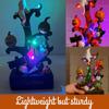 Halloween Sculpture Halloween Decoration Tree Shaped Statue Light Up Resin Scene Prop Collectible Ornaments For Teens Kids