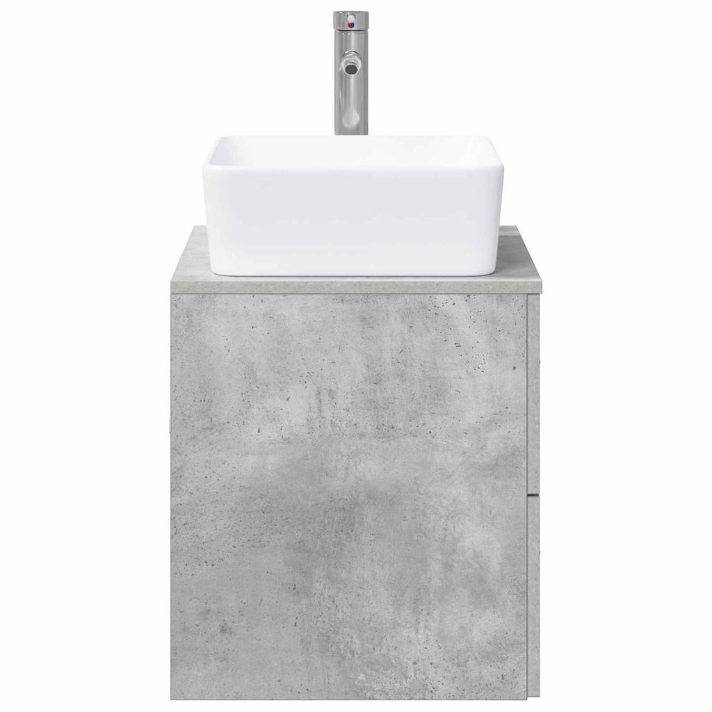 Bathroom Furniture Set Concrete Grey Engineered Wood