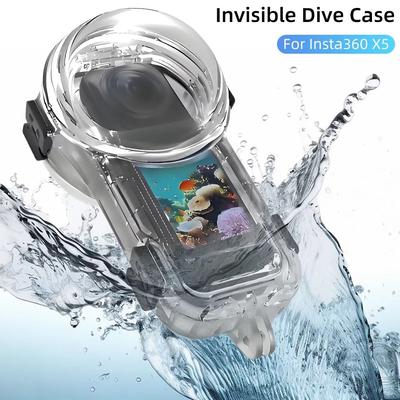 60M Invisible Dive Case Underwater Diving Shell for Insta360 X5 Action Camera Accessories