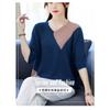 Bat Shirt New Ice Silk High-end T-shirt Fat Women's T-shirt Luxury Cool Loose Short Style Oversized Top