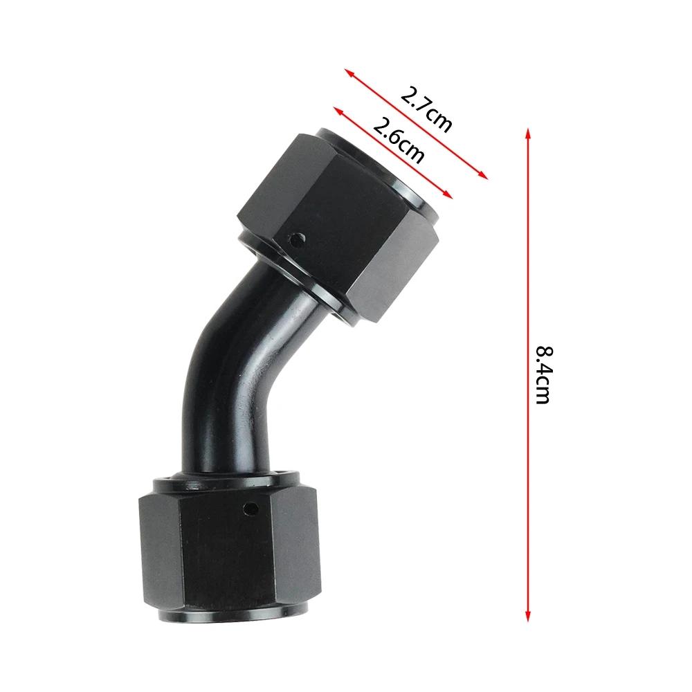 4AN 6AN 8AN 10AN Buchse auf 4AN/6AN/8AN/10AN Buchse Union Gerade 0°/45°/90° Grad Schwenkbare Schlauchendverschraubung Adapter Anschlüsse