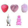Color Changing Strawberry Squeeze Toy Simulated Fruit Bunny Duck Love Heart Stress Ball