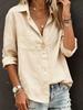 2026 Women's Multi-color Cotton Long Sleeve Casual Cardigan Shirt