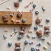 10Pcs Apron Bear Nail Accessories Cute Cartoon 3D Bowknot Wear Nail Drill Decoration Nail Art Charms Diy Manicure