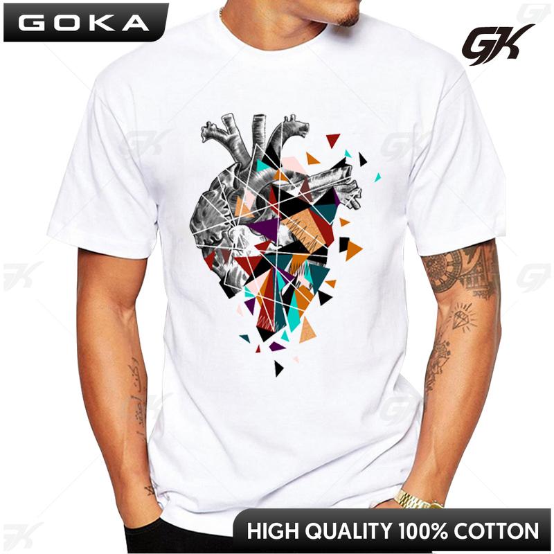 Mode Kompliziertes Herz Gedrucktes Herren T-Shirt Sommer T-Shirts Kurzarm Lustige T-Shirts Lässige Oberteile Unisex Kleidung Bequem
