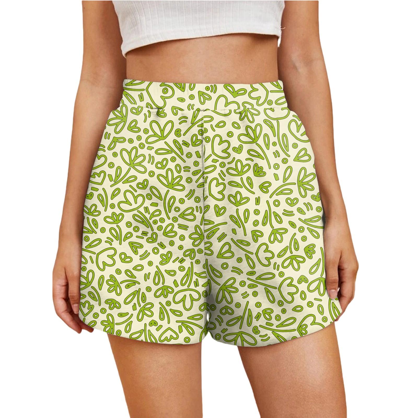 

Женские повседневные модные шорты с высокой талией и цветочным принтом на эластичной талии XXL