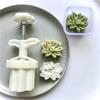 2Pcs Hibiscus Cookie-Stamp Mooncake Mold Mid-Autumn Festival DIY Hand Press Cookie-Stamp Pastry Tool Moon Cake- Maker