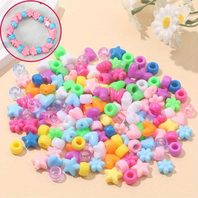 49/99/149pcs Pony Bead Bracelet Star Bead Friendship Bracelet Round Bead Weaving Flower Bead Jewelry Making DIY Bracelet Necklace Earrings