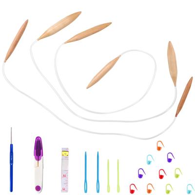 Set von 3 Jumbo-Rundstricknadeln mit Strickstrickhäkeln Reihe Nähen und Wandteppich Extra Dicke Rundstricknadeln (15mm, 20mm, 25mm)
