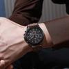 1PC Men's Watch Casual Leather Band Analog Quartz Watches with Calendar