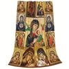 Heavenly Mother Flannel Throw Blanket Soft Virgin Mary Design All Season Cozy Comfort for Faith Inspired Gift