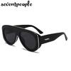 Oversized Y2K Punk Pilot Sunglasses Women  Luxury Brand Vintage Shield Oval Sunglass Fashion Outdoor Toad Mirror For Ladies