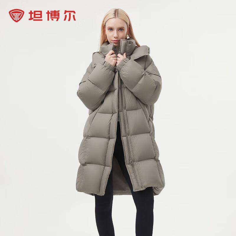 

TANBOER Women s Maillard Hooded Mid-Length Puffer Jacket 170