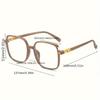 2pcs/4pcs Women'S Stylish Flat Glasses Retro Decorative Eyewear Vintage Square Full-Frame Non-Prescription Clear Lenses