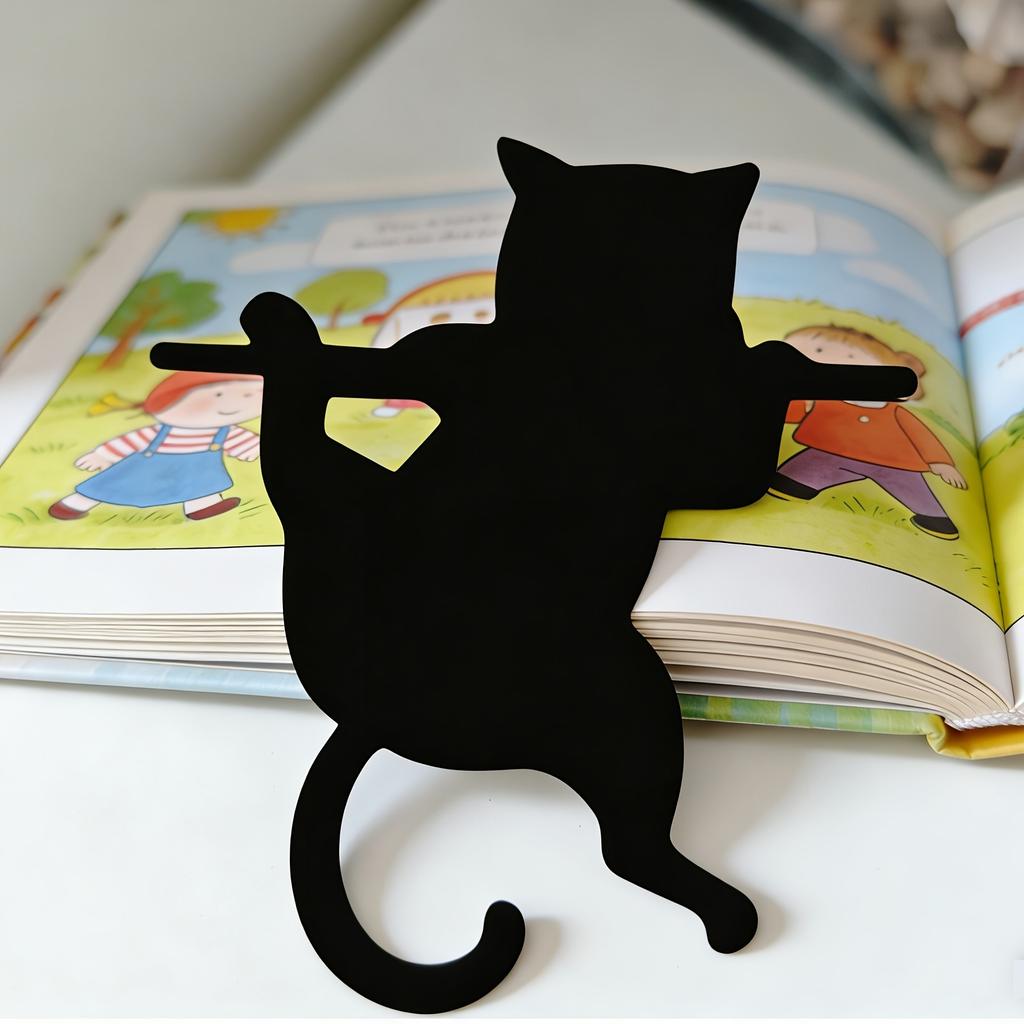 Söt Svart Katt Bokmärke Lämpligt för Kattälskare Gåva, Bedårande Kattunge Bokmärke för Skola, Hem & Kontor - Bokmärke för Sidmarkering för Studenter, Lärare