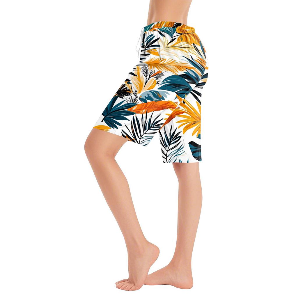 Women's Casual Fashionable Comfortable Pajama Pants Printed Drawstring Shorts
