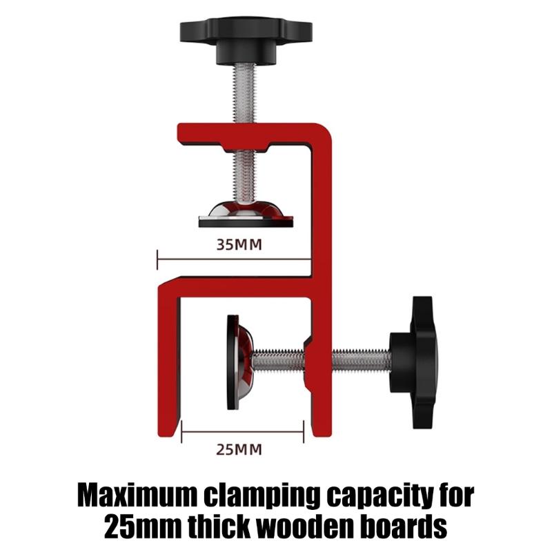 0-25mm Woodwork Clamp Closure Scriber Wardrobe Marking Clamping Jig Aluminum Alloy Fixing Clip for Carpentry Woodworking