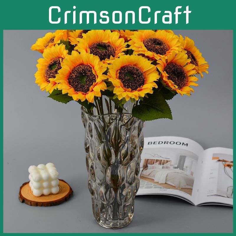 Sunflower Silk Flower Decor For Home Wedding Photography Outdoor Styling