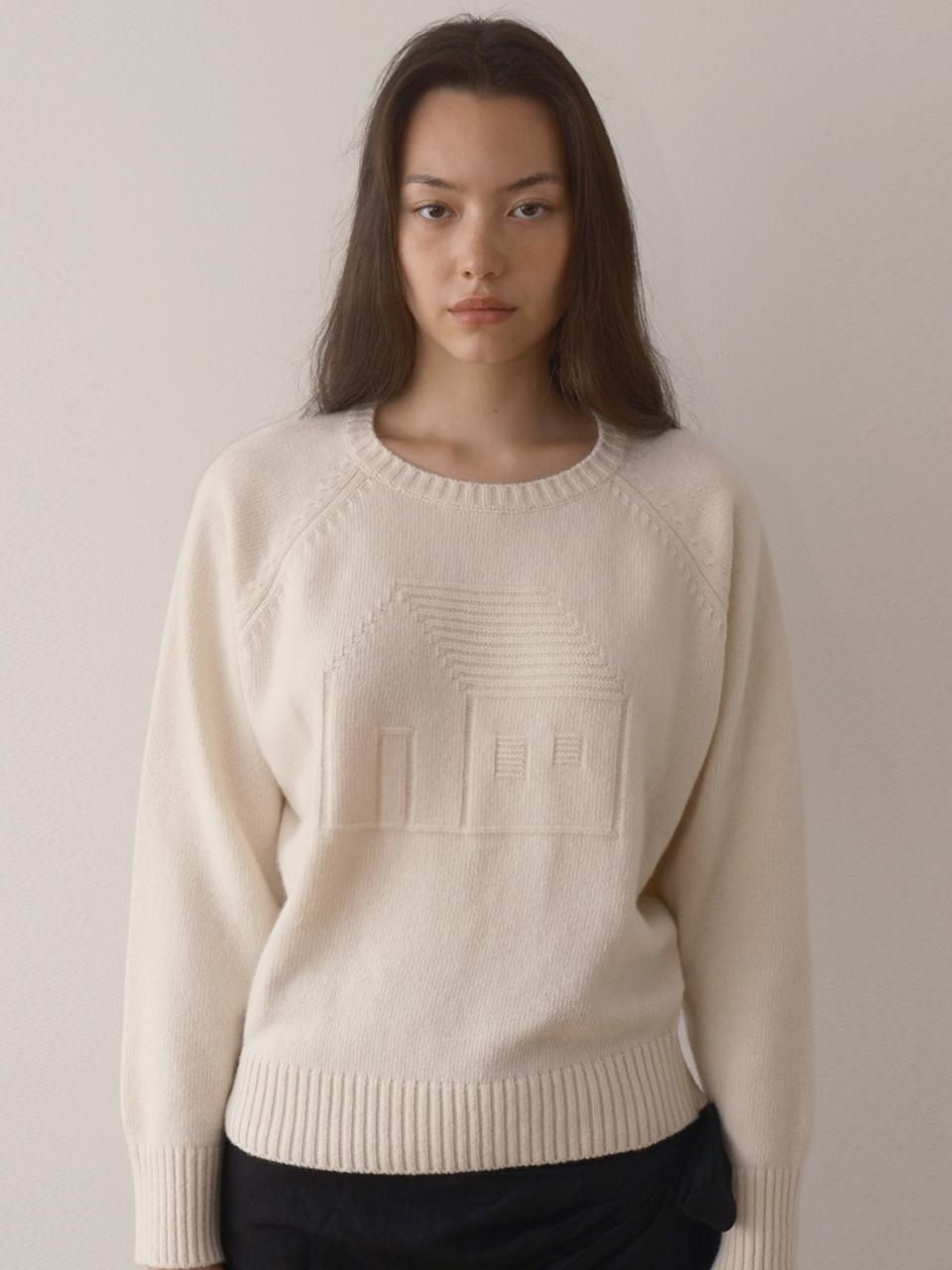 I Comma I Home Sweet Home Knit (Ivory) Ivory
