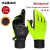 INBIKE Cycling Gloves for Men Women Warm Fleece Winter Biking Glove for Riding Bicycle Gloves Waterproof Touchscreen Accessories