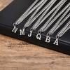 Men's Stainless Steel Hexagonal Letter Necklace - 26 English Alphabet Pendants with Chain