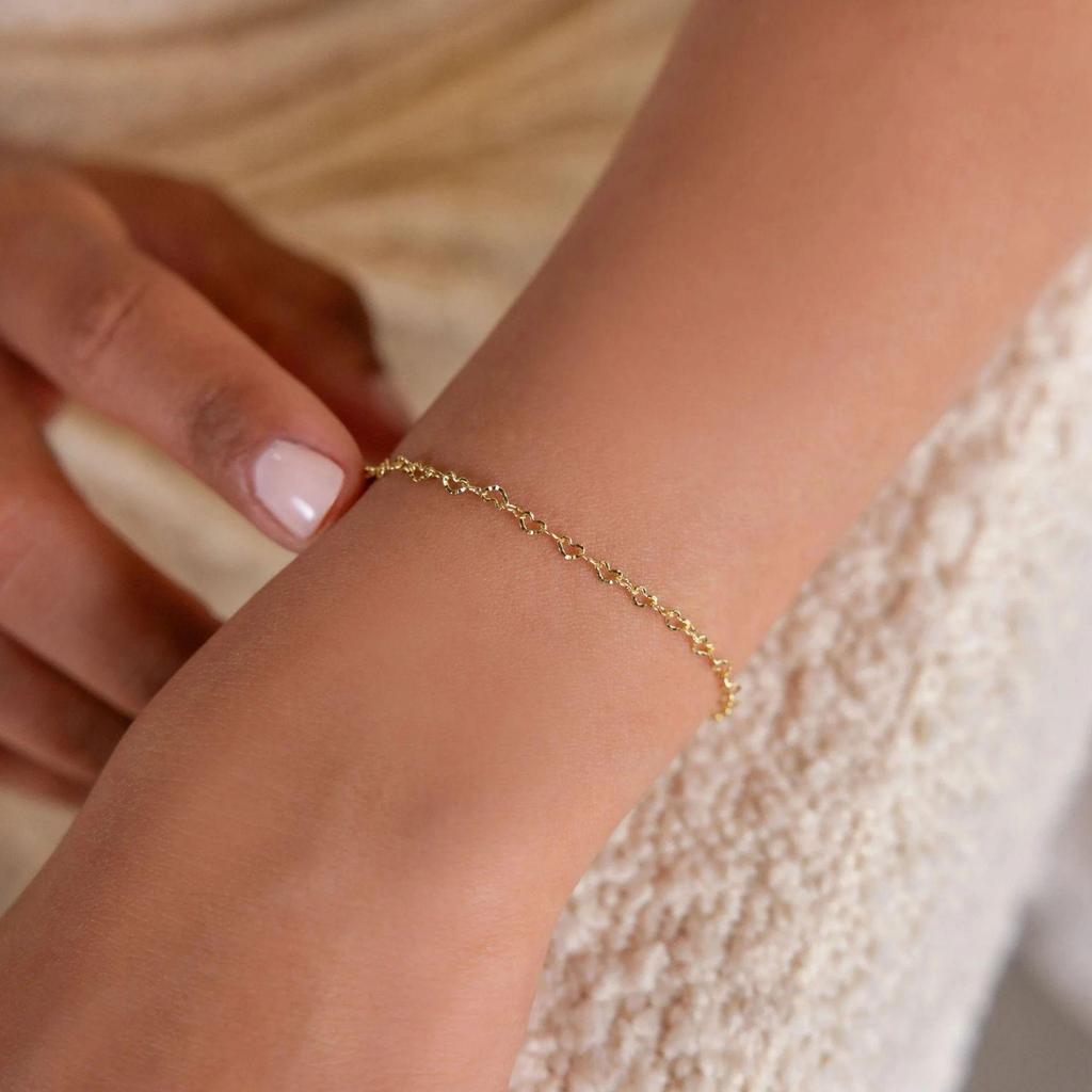 S925 Sterling Silver Heart-Shaped Light Luxury Bracelet for Women - Simple European American Fashion