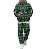 Men's Casual Sweatshirt Set for Fall Winter with Patterned Design, Comfortable Everyday Wear