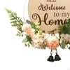 Elegant Floral Welcome Wreath for Spring Weddings and Home Decor