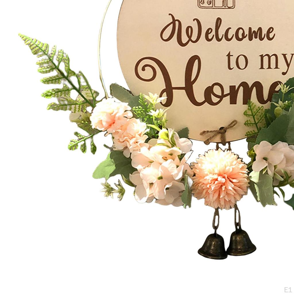 Elegant Floral Welcome Wreath for Spring Weddings and Home Decor