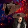 Triangular Captain Tricorn Hat Vintage Masquerade Party Cosplay Hat  Photography Prop