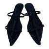 2025 new pointed head with low heel fashion Roman bag head sandals one foot cool slippers women's summer wear