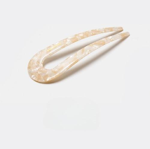 Modische U-förmige Haarnadel Haargabel Trendiges Acrylperlenmaterial Haarspange für Damen Mädchen Retro Schmuck Haaraccessoires