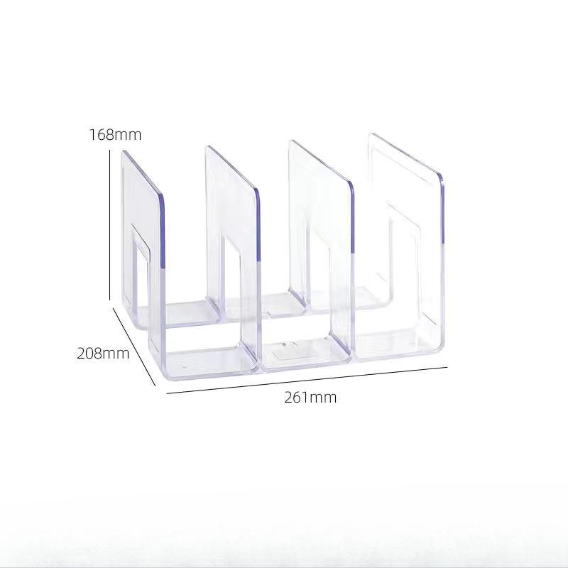 Transparent Book Riser Student Desktop Organiser Divider Shelf Book FileBook Rack Office Data Shelf Baffle