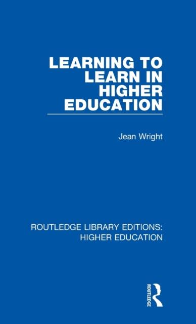 The Learning To Learn In Higher Education Book