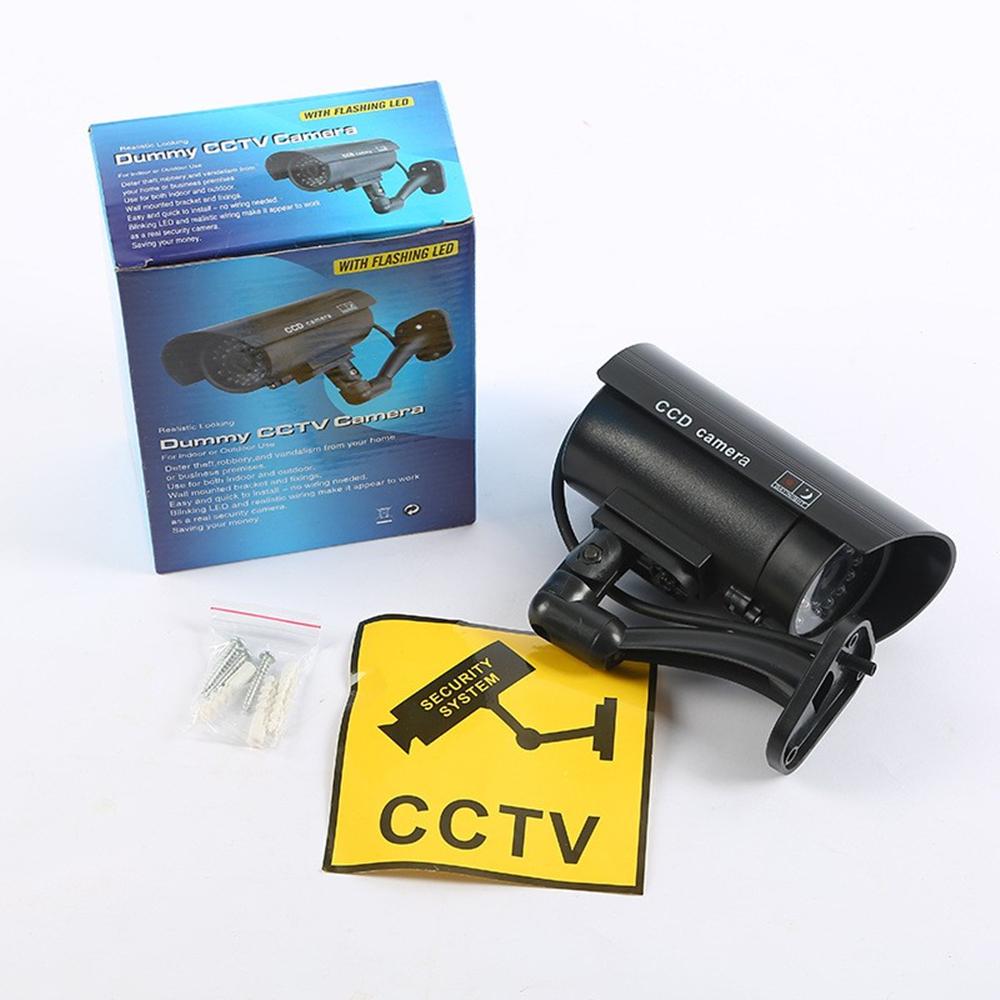 Dummy Camera Surveillance Cameras with Flashing LED Simulation Realistic Camera