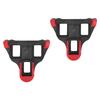 TB‑011 Universal Road Bike Cleats 6 Degree Float Self Locking Cycling Pedals Cleat SetBlack Red