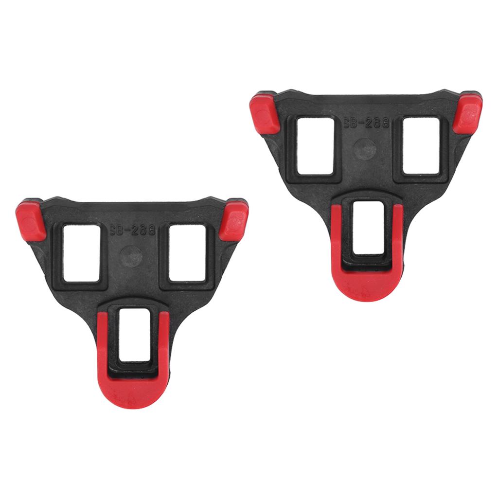 TB‑011 Universal Road Bike Cleats 6 Degree Float Self Locking Cycling Pedals Cleat SetBlack Red
