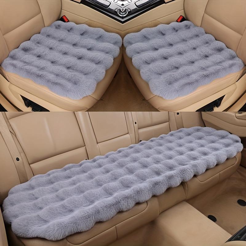 Plush Car Seat Cushion Set All-Season Soft Foam Padding with Thermal Insulation & Non-Slip Design Fit for Cars, SUVs, Trucks Winter & Everyday Use
