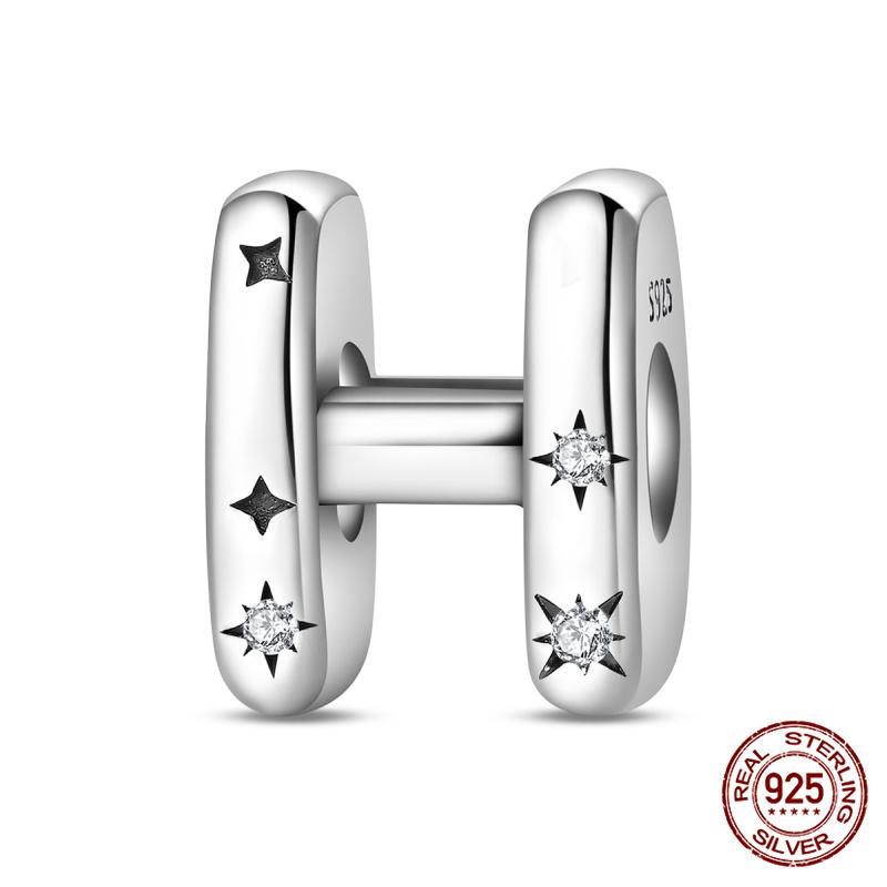 Original Charms Copper Fashion 26 Letters A-Z Charms Beads Fits 3Mm Original Bracelet For Women Diy Jewelry Gifts New In