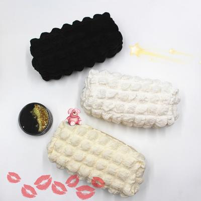 Soft Puff Pencil Case Large Capacity Pleated Pen Organizer Smooth Zipper Makeup Bag for School Travel Multi-Purpose Storage Pouch